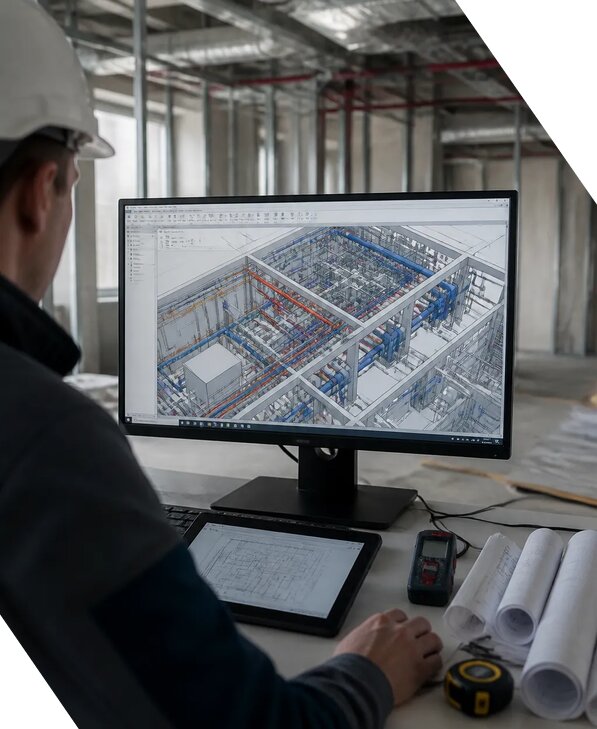 Создание BIM модели инженерных сетей для объектов в Шадринске
